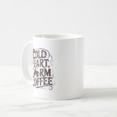 Oude Koude Hart Warme Koffie Koffiemok (Voorkant links)
