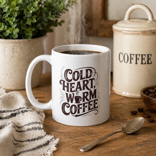 Oude Koude Hart Warme Koffie Koffiemok
