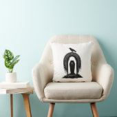 Oude Kraai Begraafplaats Graf Silhouet Shirt Ontwe Kussen (Stoel)