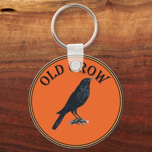 oude kraai sleutelhanger (Voorkant)