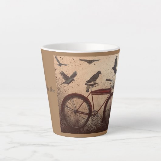 Oude kraaien latte mok (Voorkant)