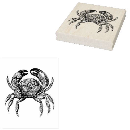 Oude Krab #1 Tekening Rubberstempel (Gestempeld)