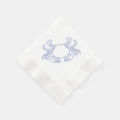 Oude Krab Kust Beach Party Blauw Servet (Hoek)