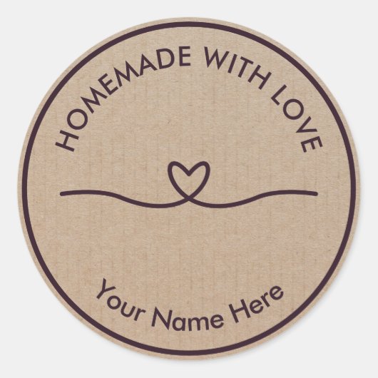 Oude Krachtpapier Stickers Scrapbook Gift Label (Voorkant)