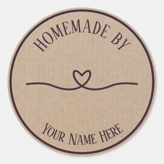 Oude Kraft Papieren Stickers Scrapbook Gift Label (Voorkant)