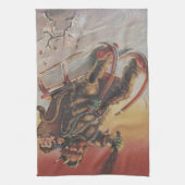Oude Krampus Kerstprint Theedoek (Verticaal)