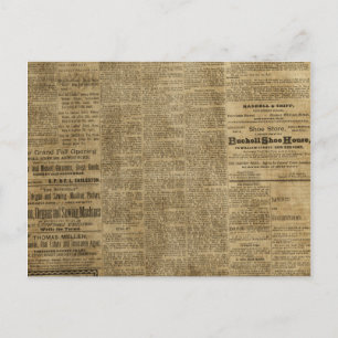 Oude krant briefkaart