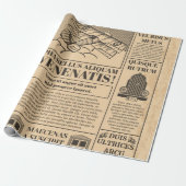 oude krant cadeaupapier (Uitgerold)