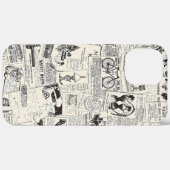 Oude krant Case-Mate iPhone case (Achterkant / Rechts)