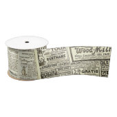 oude krant compositie satijnen lint (Spoel)