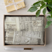 oude krant compositie tissuepapier (Geschenk)