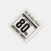  oude krant Custom 80th Verjaardagsfeest Servet (Hoek)