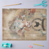 Oude  krant Grungy Green Tissue Paper Tissuepapier (Craft)