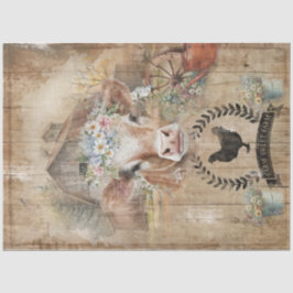 Oude  krant Grungy Green Tissue Paper Tissuepapier