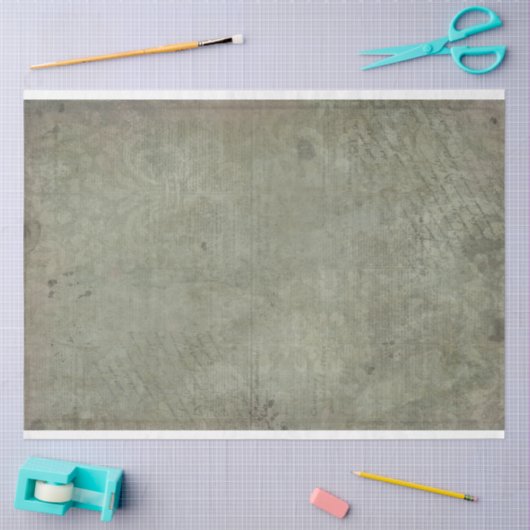 Oude krant Grungy Green Tissue Paper Tissuepapier (Craft)