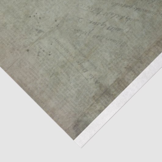 Oude krant Grungy Green Tissue Paper Tissuepapier (Detail)