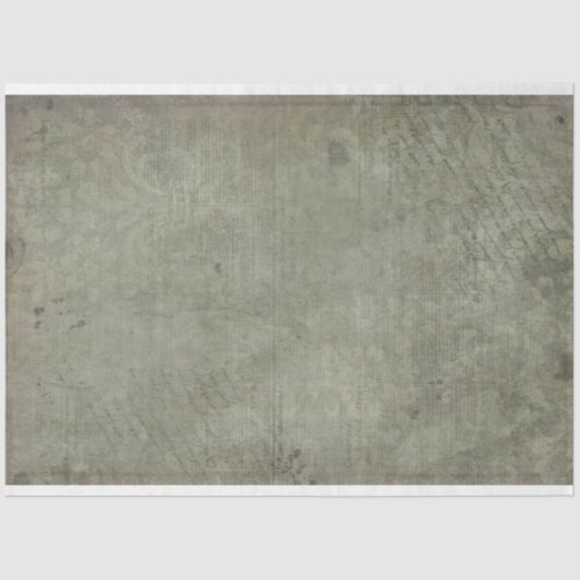 Oude  krant Grungy Green Tissue Paper Tissuepapier (Voorkant)