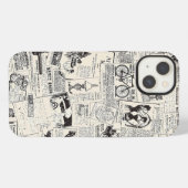 Oude krant iPhone hoesje (Achterkant horizontaal)