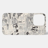 Oude krant  iPhone hoesje (Achterkant horizontaal)