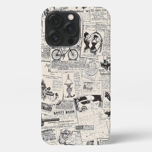 Oude krant  iPhone hoesje (Achterkant)