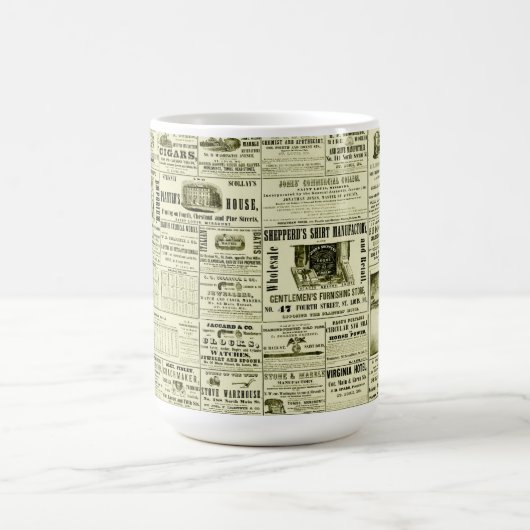 Oude krant koffiemok (Center)