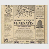 Oude krant . Krantenpapier met tekst a herstellen Cadeaupapier (Vlak)