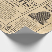 Oude krant . Krantenpapier met tekst a herstellen Cadeaupapier (Hoek)