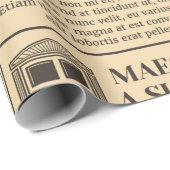 Oude krant . Krantenpapier met tekst a herstellen Cadeaupapier (Rol Hoek)