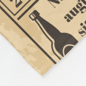 Oude krant . Krantenpapier met tekst a herstellen Fleece Deken (Hoek)