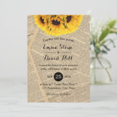  Oude Krant Land Zonnebloem Weddenschap Kaart (Staand voorkant)