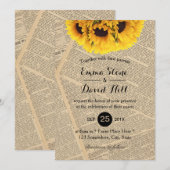  Oude Krant Land Zonnebloem Weddenschap Kaart (Voorkant / Achterkant)