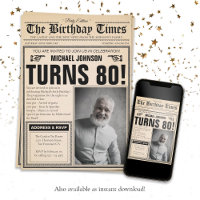 Oude krant Leuk Aangepaste foto 80ste verjaardagsf