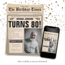 Oude krant Leuk Aangepaste foto 80ste verjaardagsf