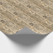 Oude krant:  papieren achtergrond. cadeaupapier (Hoek)