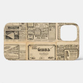 Oude krant: papieren achtergrond. Case-Mate iPhone case (Achterkant (horizontaal))