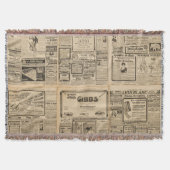 Oude krant: papieren achtergrond. deken (Voorkant)