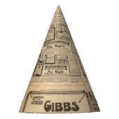 Oude krant: papieren achtergrond. feesthoedjes (Voorkant)