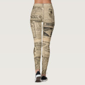 Oude krant: papieren achtergrond. leggings (Achterkant)