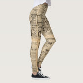 Oude krant: papieren achtergrond. leggings (Rechts)
