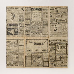 Oude krant:  papieren achtergrond. legpuzzel
