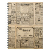 Oude krant:  papieren achtergrond. notitieboek (Voorkant)