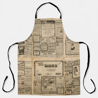 Oude krant: papieren achtergrond. schort