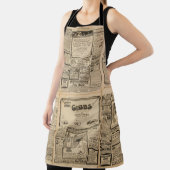 Oude krant:  papieren achtergrond. schort (Insitu)