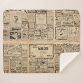 Oude krant:  papieren achtergrond. sherpa deken (Voorkant (horizontaal))
