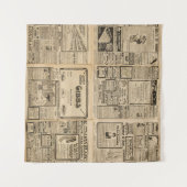 Oude krant:  papieren achtergrond. wandkleed (Voorkant (horizontaal))