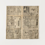 Oude krant:  papieren achtergrond. wandkleed (Voorkant (horizontaal))