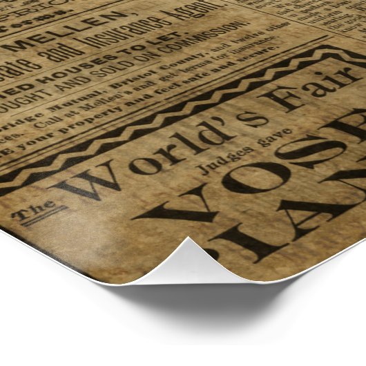 Oude krant poster (Hoek)