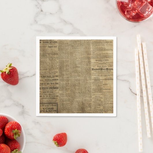 Oude  krant servetten (Insitu)