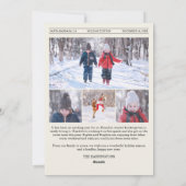 Oude krant stijl kerst Wenskaart Feestdagenkaart (Achterkant)