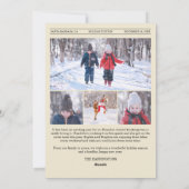 Oude krant stijl kerst Wenskaart Feestdagenkaart (Achterkant)